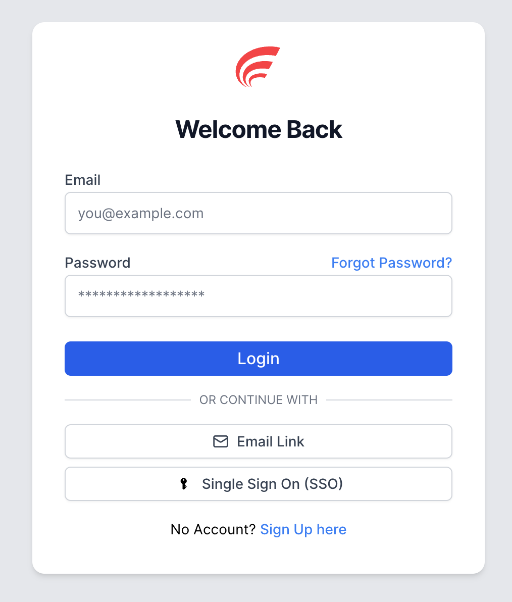 Accurail Login Page
