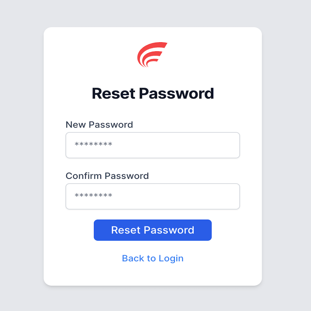 Password Reset Page