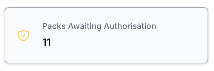 Web Dashboard Authorisation Card