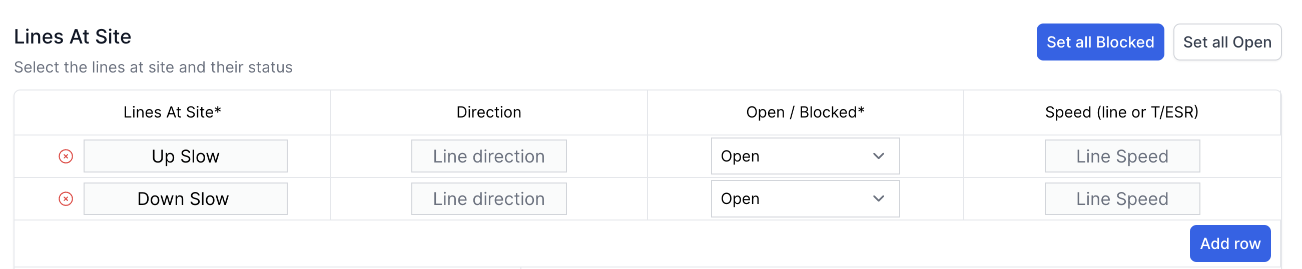 Lines At Site Section